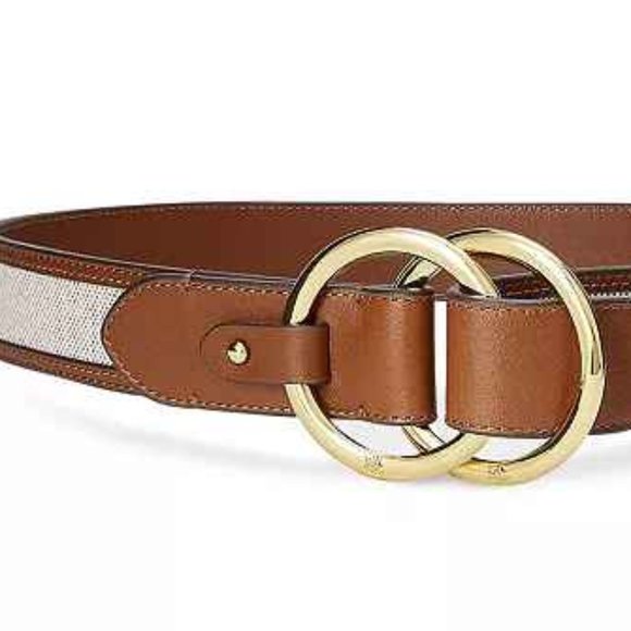 Canvas & Leather Bend-Back Belt - Picture 3 of 5